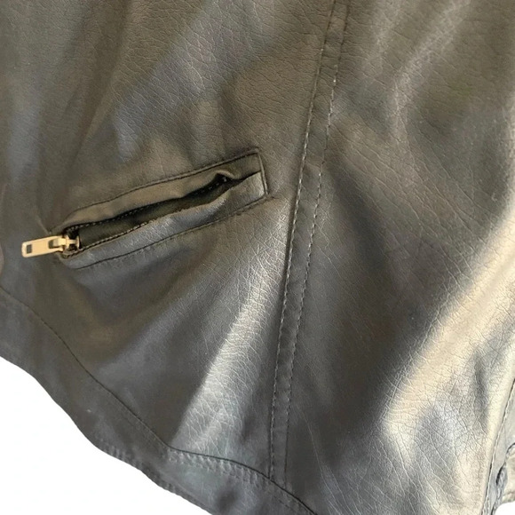 PARIS Blues women's 3XL faux leather vest with grey hood - Picture 8 of 8